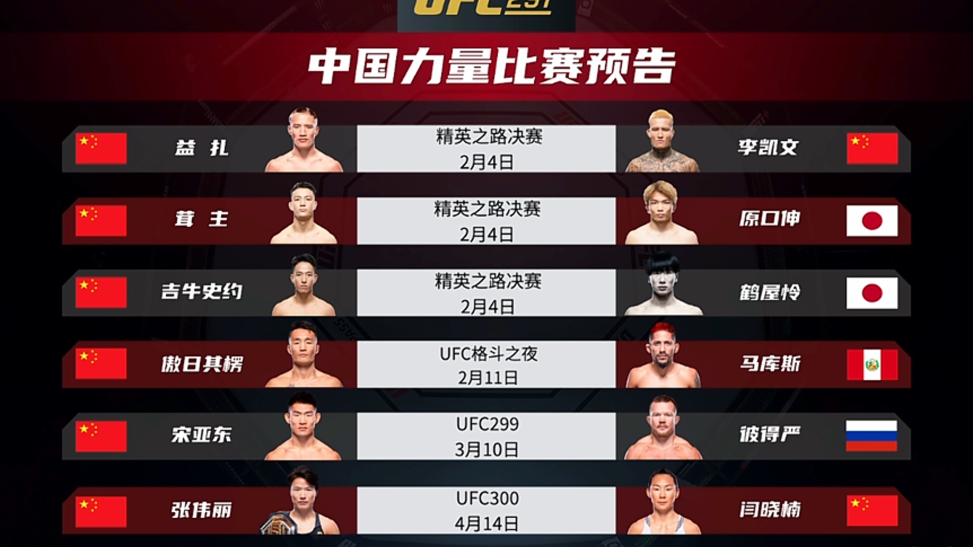 ufc次中排名(ufc次中量级前15)